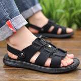 Hnzxzm Men Roman Sandals Summer New Beach Trend Fashion Men's Shoes Fashion Massage Bottom Casual Platform Sandalias Outdoor