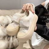 Hnzxzm Women's Shoes New Winter Casual Warm Thick Sole Soft Soft Fur Leather Shoes Solid Color Simple Handmade Women's Sports Shoes