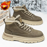 Hnzxzm Male Winter Shoes Warm Cold Proof Men's Snow Boots High Top New in Offer Waterproof Luxury Brands Footwear Cotton Shoe Quality