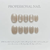 Hnzxzm 10Pcs Short Handmade Simple Solid Color Press On Nails French  Round Manicure Full Cover False Nails Detachable Nails Tips Arts