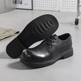 Hnzxzm New Fashion Vintage Black Men Casual  Luxury Shoes Business Formal Dress Leather Loafers Round Toe Work Wedding Designer Shoes