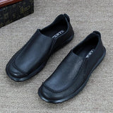 Hnzxzm Vintage Men's Genuine Leather Casual Shoes Spring/Autumn Beef Tendon Sole Driving Loafers Handmade Sewing Designer Flats