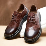 Hnzxzm Retro Mens Wedding Party Shoes Luxury Genuine Leather 2024 British Trend Designer Handmade Round Toe Casual Business Shoes Man