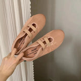 Hnzxzm Autumn Round Toe Women Flat Shoes New Brand Shallow Slip On Ladies Casual Mary Jane Shoes Soft Dress Ballerinas