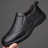Hnzxzm Men's casual leather shoes Genuine Leather Men's Casual Shoes Summer Men Shoes handmade Natural Cow Leather Men Loafers