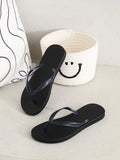 Hnzxzm Slides on Beach Summer Junior Woman Slippers Black Shoes for Women Flip Flops Sandals Soft Bathroom H Sandal New Style B W