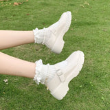 Hnzxzm New Lolita Shoes Japanese Mary Jane Shoes Women Retro Girls Students JK Uniform Platform Shoes Cosplay High Heels