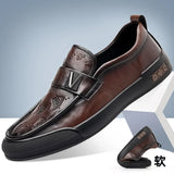 Hnzxzm  New British Style Luxury Leather Shoes for Men Fashion Soft Sole Casual Men's Dress Shoes Spring Summer Loafers Male