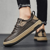 Hnzxzm Men's Shoes Fashion Luxury Casual Sneakers Comfort Sports Flats Male Footwear Versatile Leather Outdoor Daily Oxford Shoes