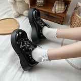 Hnzxzm Plus Size 42 Lolita Shoes Women Japanese E Girl Chunky Platform Cosplay Costume Student Mary Jane Black Shoe Zapatos De Mujer