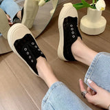 Hnzxzm Women's Shoes Slip on Female Footwear White Mesh Breathable High Platform Offer Y2k Fashion Shoe Daily Routine A New In Urban 39