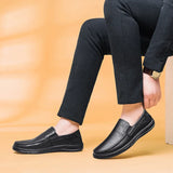 Hnzxzm Genuine Leather Men Shoes Summer Luxury Brand Casual Slip on Formal Loafers Men Moccasins Italian Black Male Driving Shoes