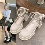 Hnzxzm Spring/Summer High Heels with Skirts High Heels Pearl Buckles Mary Jane Business Women's Shoes Banquet Casual Shoes for Women