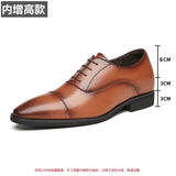 Hnzxzm Genuine Leather Men Internal Elevation Dress Shoes for Men Triple Splicing Luxury Party Office Business Shoes Plus Size 45