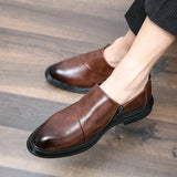 Hnzxzm 2024 New Loafers Men Slip-On Business Formal Casual Shoes Men Shoes Leather Men Dress Luxury Wedding Shoes Italy Driving Shoes