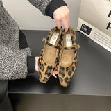 Hnzxzm 2025 New Spring Autumm Women Many Jane Shoes Fashion Shallow Leopard Shoes Concise Outdoor Party Dress Pumps