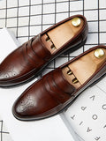 Hnzxzm Men Dress Shoes Inner High Loafers Men Shoes Casual Shoe Man Fit Classic Party British Men's Height-increasing Shoes