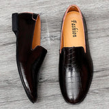 Hnzxzm Men Loafers Slip on Handmade Leather Men Dress Shoes Fashion Party Men's Loafers Outdoor Casual Shoes Men Shoes