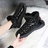 Hnzxzm New 2024 Women's Snow Boots Winter Warm Plush Boots Women's  Winter Casual Shoes Women's Ankle  Fashion Boots Platform Shoes