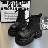 Hnzxzm Platform Women Ankle Boots Flats Designer Shoes Woman Trend Fashion Gladiator Short Boots Walking New Goth Mujer Chelsea Boots