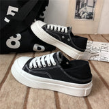 Hnzxzm Women's Shoes Round Toe Female Footwear Canvas White High on Platform Free Shipping Offer New Arrival Cheap Low Price Urban