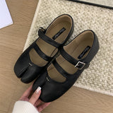 Hnzxzm Brand Fashion Split Toe Flats Shoes Women Ballerina Ninja Tabi Cozy Loafers Female Casual Moccasins Ladies Ballet Shoes