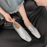 Hnzxzm New Women Shoes Retro Flat Heeled Shoes for Women Square Toe Fashion Mary Jane Single Shoes Loafers Zapatos De Mujer