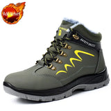 Hnzxzm Industrial Safety Male Shoes Puncture-Proof Non Slip Steel Toe Work Men's Boots Comfortable High Quality New Fashion