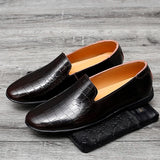 Hnzxzm Men Loafers Slip on Handmade Leather Men Dress Shoes Fashion Party Men's Loafers Outdoor Casual Shoes Men Shoes