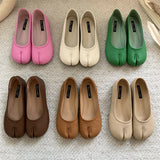 Hnzxzm Brand New Split Toe Flats Ballet Shoes Woman Slip On Loafers Soft Bottom Moccasins Tabi Ninja Women Casual Shoes Mujer