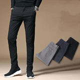 Hnzxzm Streetwear Fashion Men's Business Suit Pants Summer Thin Slim Solid Korean Male Clothing New Sports Casual Straight Trousers 38