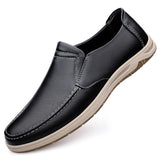 Hnzxzm Shoes Men Slip-On Leather Shoes Casual Shoes Driving Moccasin Non-slip Loafers Men Bule Shoes Luxury Brand High Quality