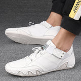Hnzxzm Man Sneakers Fashion Spring Autumn Men Shoes Casual Genuine Leather Outdoor Sport Flat Round Toe Light Comfortable Shoes Men