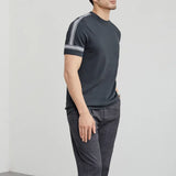 Hnzxzm Fashion Men Versatile Short Sleeve T-shirt Summer Male Clothes Korean Streetwear Casual O-Neck Basic Bottoming Ice Silk Thin Top