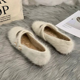 Hnzxzm Soft and Comfortable Women's Flat Shoes Autumn Korean Style Fashionabl Women Shallow Mouth Mary Jane Shoes Zapatos De Mujer