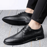 Hnzxzm Genuine Leather Men Dress Shoes Luxury Cowhide Man Business Shoes Casual Social Shoe Male Wedding Footwear Zapatos Hombre