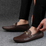 Hnzxzm Man Shoes Leather Genuine Summer Mens Moccasin Shoes Fashion Leather Loafer Shoes Men Luxury Big size 38-47 Male Casual Footwear