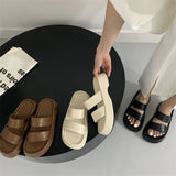 Hnzxzm Slides Job Thick Black Woman Slippers Platform Summer Rubber Sandals Outside Shoes for Women 2024 H Sandal Casual Clappers 39