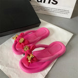 Hnzxzm Summer Women Slippers Fashion Bowknot Flip Flops Beach Shoes for Women Non-slip EVA Slippers Outdoor Women Shoes