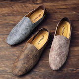 Hnzxzm Men Shoes Casual Luxury Brand Fashion Italian Mens Loafers Moccasins Breathable Slip on Boat Shoes for Men