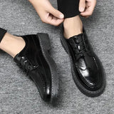 Hnzxzm Leather Brogue Shoes for Men Dress Business Round Toe Formal Luxury Sale Man Casual Shoe Common Classic Original Legitimate Pu