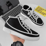 Hnzxzm Sneakers Man Black Autumn Winter Vulcanize Shoes for Men Casual Board Shoe Breathable Work Trend 2024 Non-leather on Sale New In