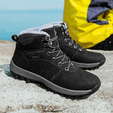 Hnzxzm Winter Waterproof Men Boots Plush Super Warm Snow Boots for Men Sneakers Big Size 48 Men Ankle Boots Outdoor Shoes Botas Hombre