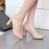 Hnzxzm Elegant Red White Nude High Heel Women Pumps Shoes Large size 45 Casual Party Office Wedding Shoes Lady Dress Pump Comfortable