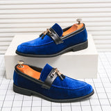 Hnzxzm Men's Banquet Casual Leather Shoes Business Fashion Oxford Shoes Men Loafers Handmade Business Social Moccasin Suede Dress Shoes