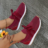 Hnzxzm Comfort Breathable Knitted Sneakers Women 2024 Spring Flat Heels Athletic Running Shoes Woman Plus Size 43 Casual Walking Shoes