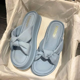 Hnzxzm Summer New Platform Women Slippers Fashion Open Toe Flat Female Elegant Slides Outdoor Beach Casual Non Slip Sandal Shoes