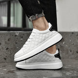 Hnzxzm Men Genuine Leather Casual White Shoes Mens Spring Slip on Lazy Shoe Fashion Breathable Comfortable Cowhide Flats