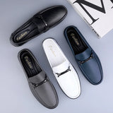 Hnzxzm Luxury Brand Mens Loafers Fashion Spring Autumn Casual Shoes New Comfy Men Driving Flats Genuine Leather Moccasins Walking Shoes