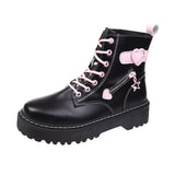 Hnzxzm Autumn Winter New Boots Women Black Platform Cute Pink High-top Lolita Boot Female Student Kawaii Japanese Shoes